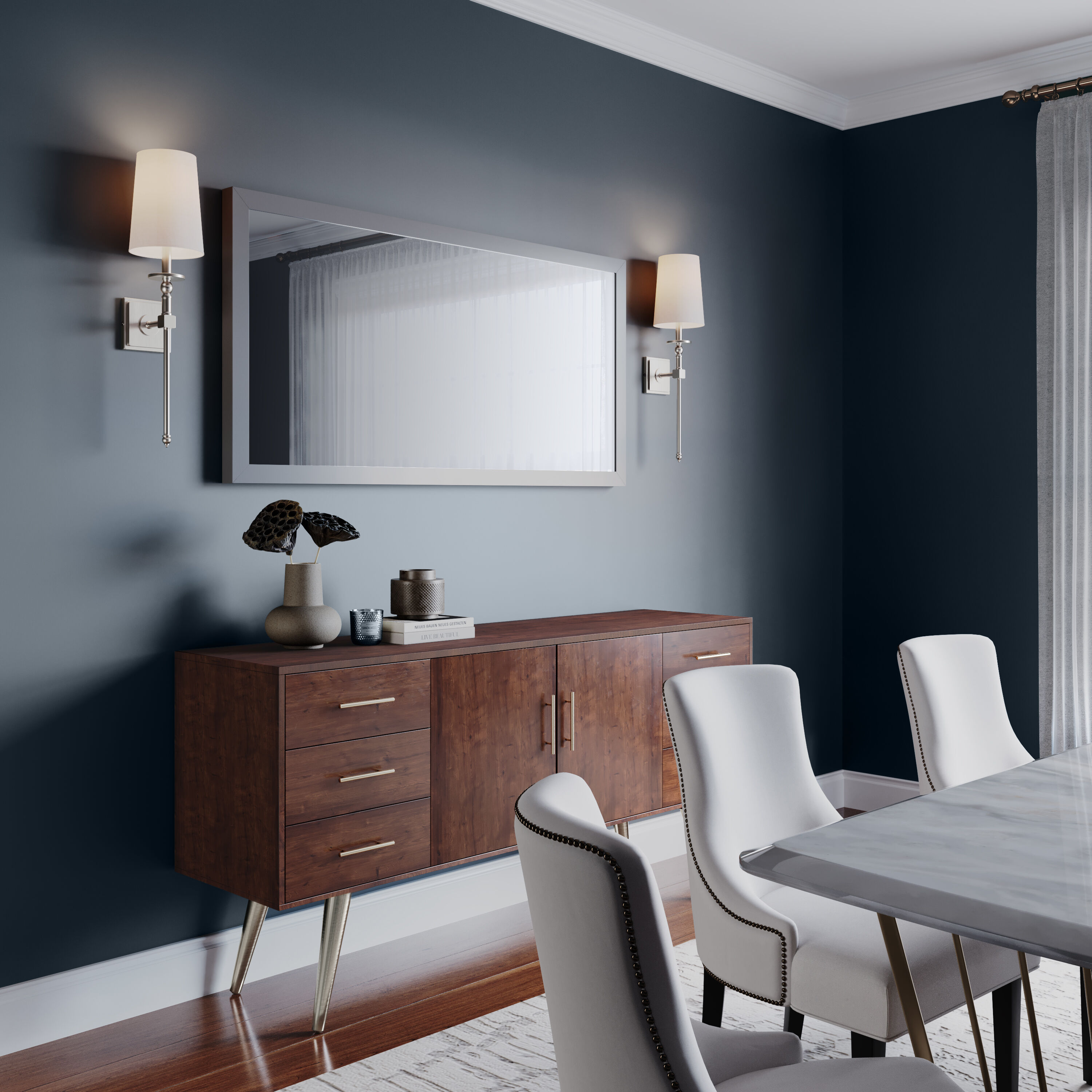 None Wall Sconce Wall Light in Brushed Nickel